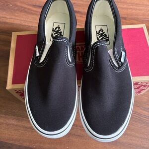 Vans Classic Black Canvas Slip-Ons